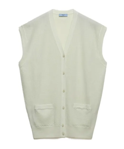 V-Neck Button-Up Vest