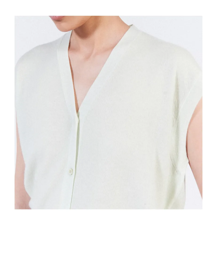 V-Neck Button-Up Vest