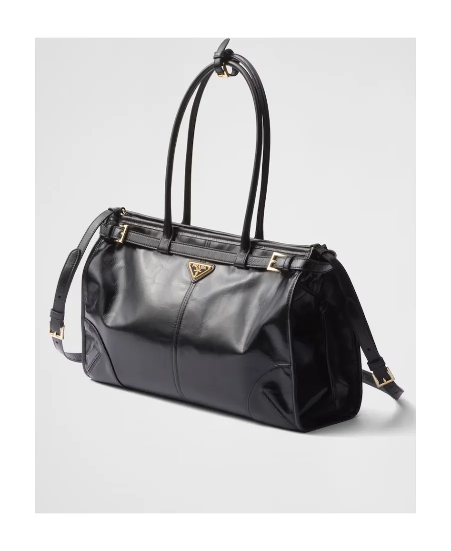 Triangle-Logo Drawstring Shoulder Bag