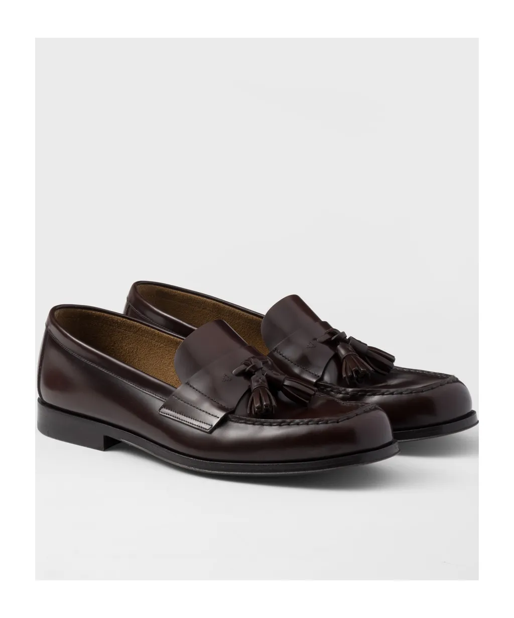 Brushed Leather Loafers