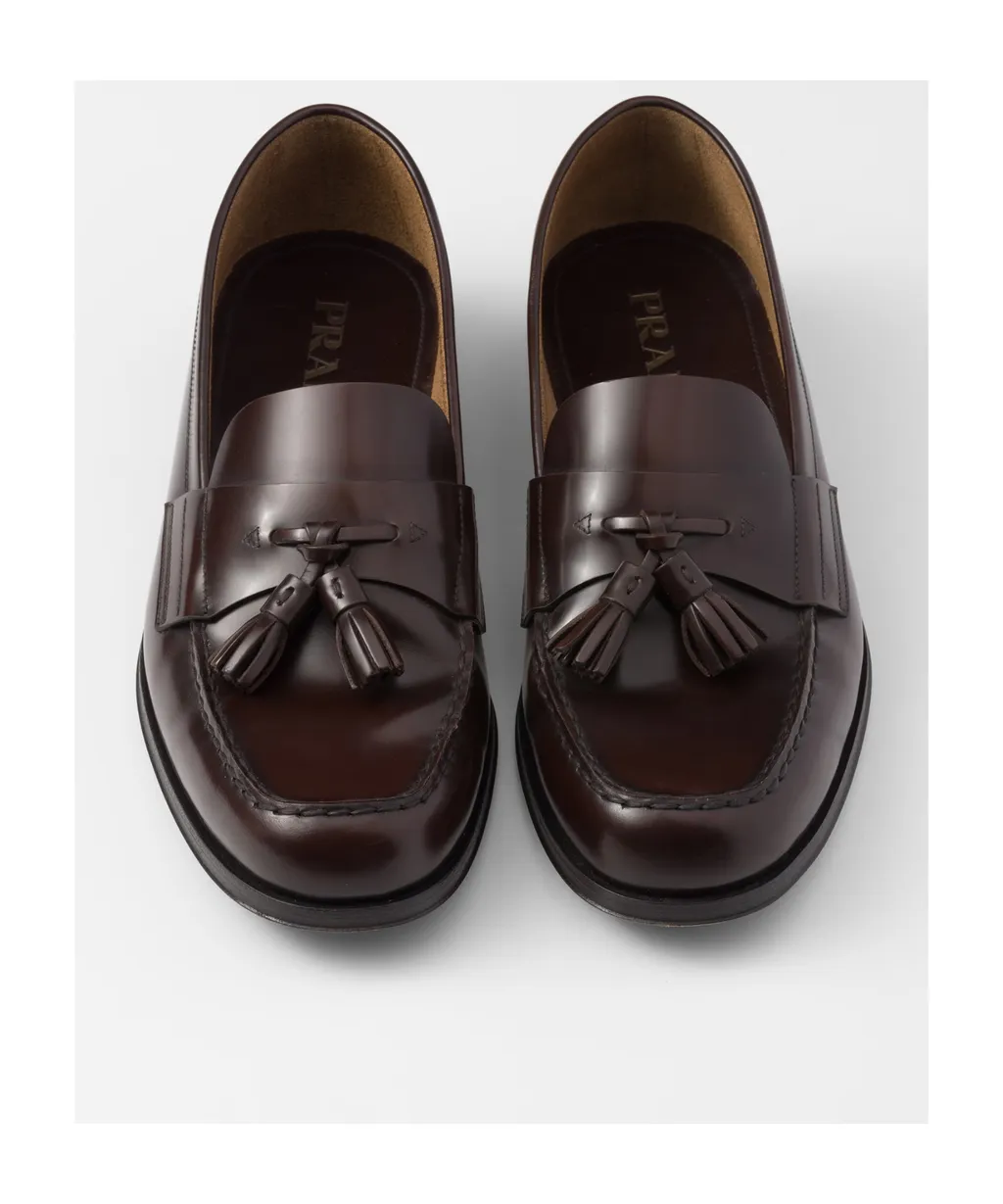 Brushed Leather Loafers