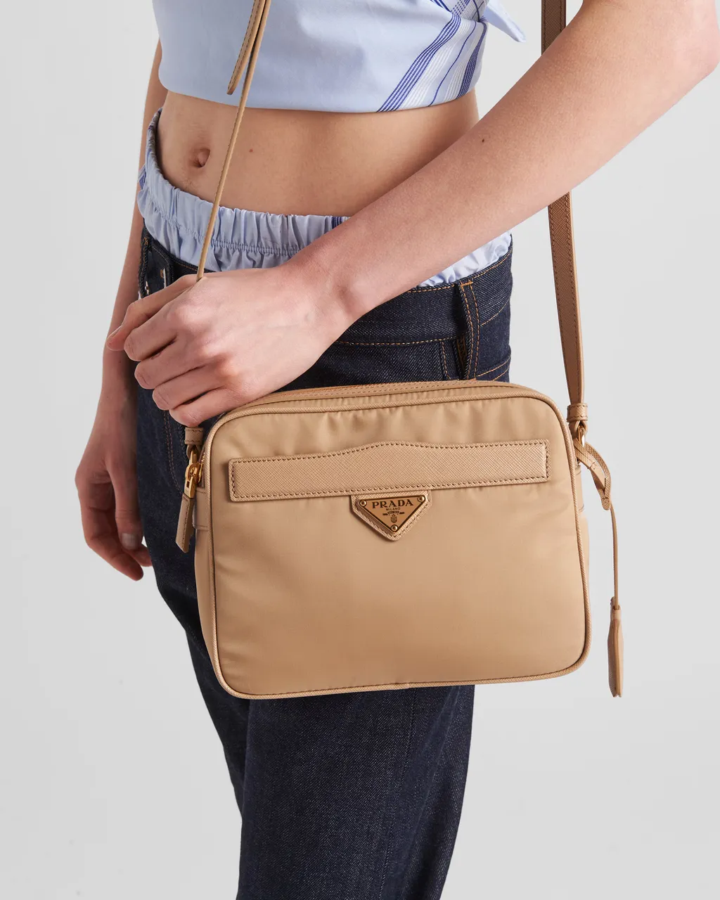 Re-Edition 1978 Re-Nylon And Saffiano Leather Mini Shoulder Bag