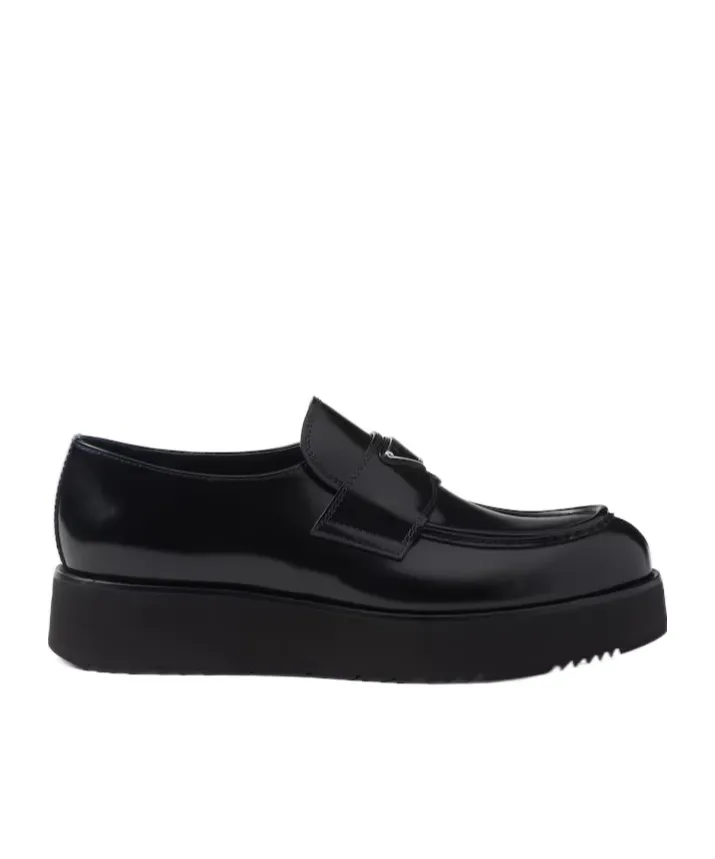 Brushed Leather Loafers