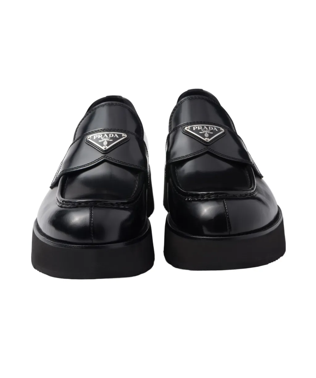 Brushed Leather Loafers