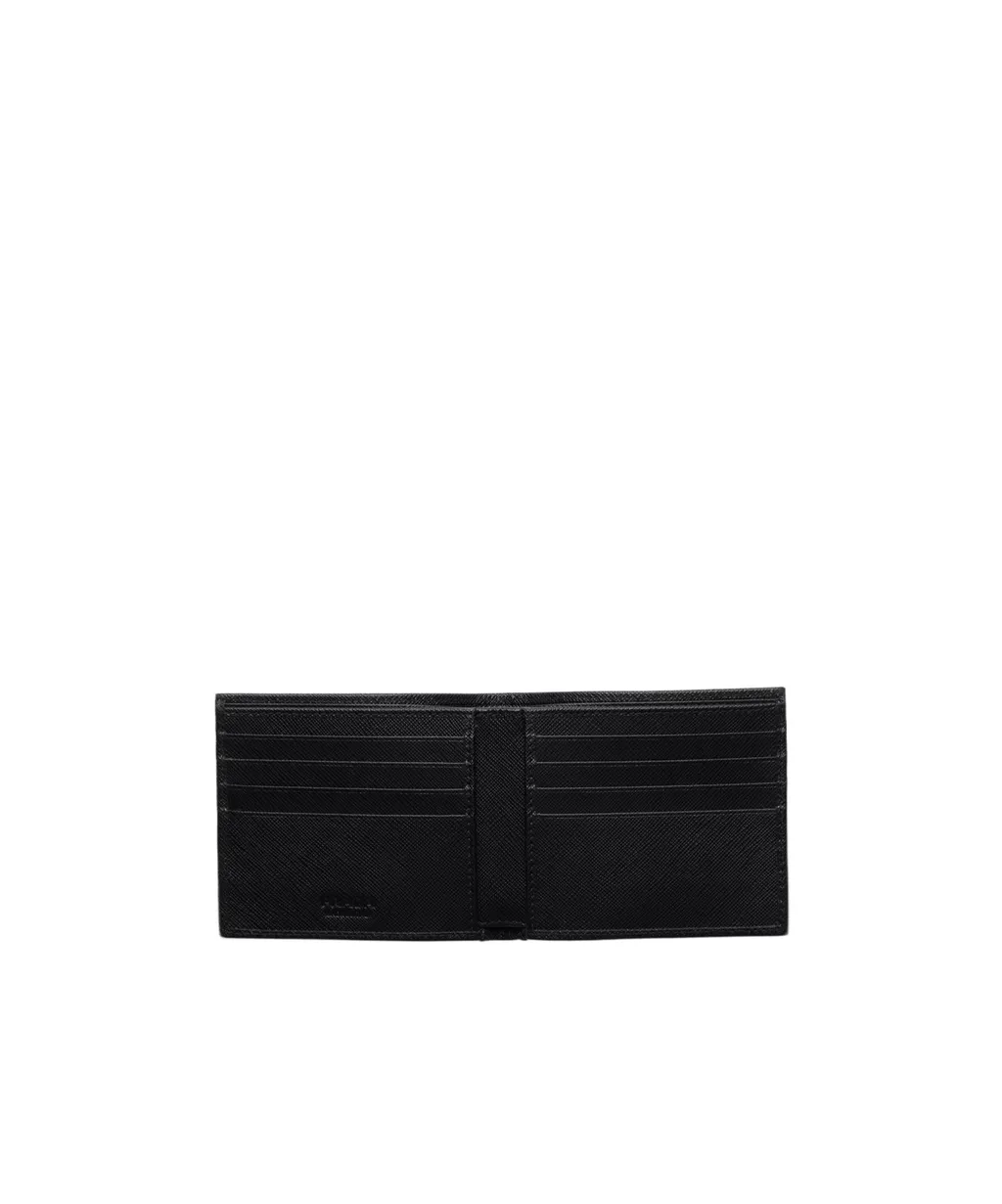 Re-Nylon Logo-Plaque Bi-Fold Wallet