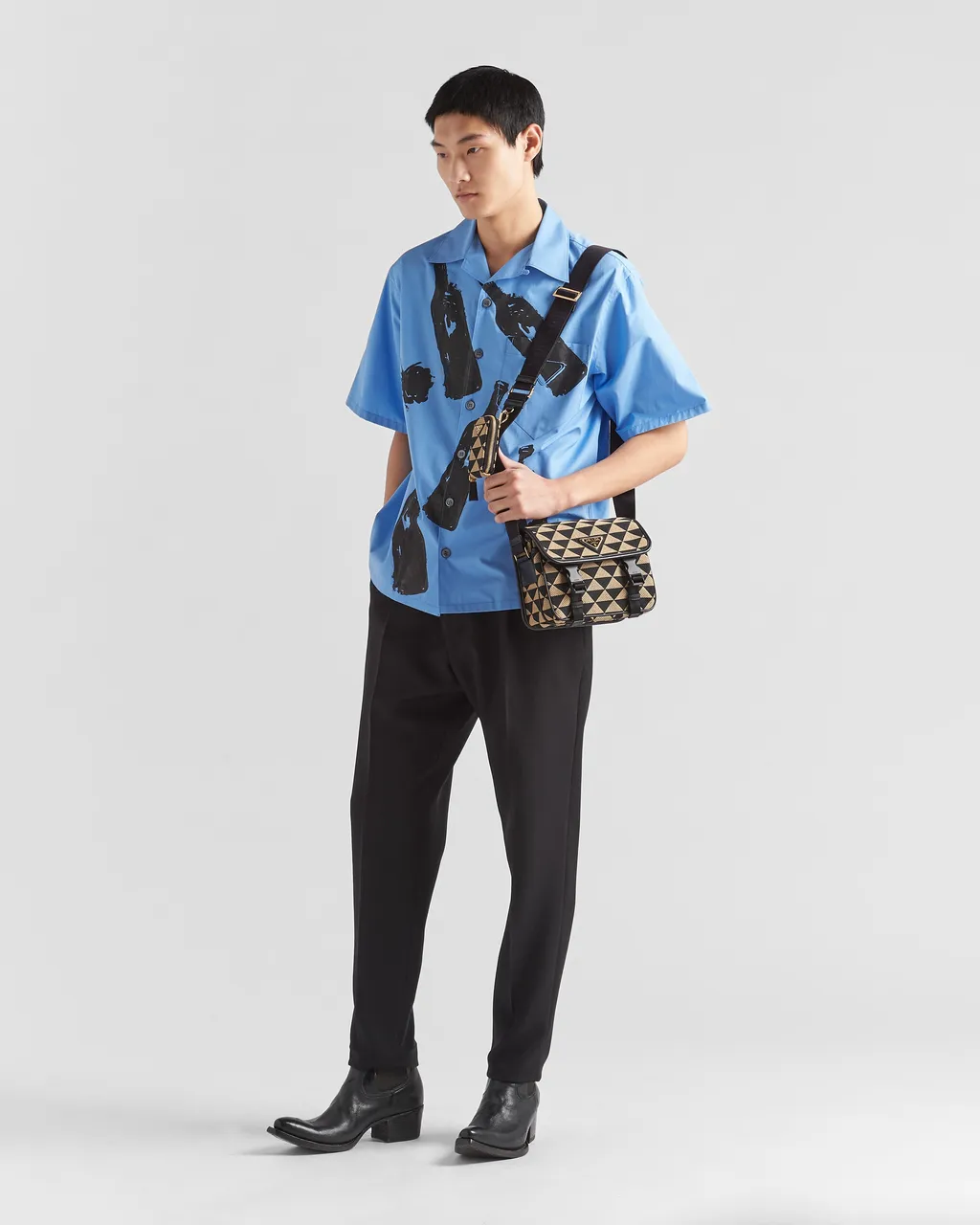 Symbole Embroidered Foldover Top Messenger Bag
