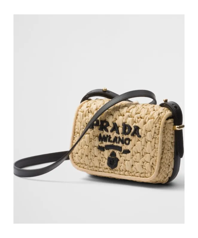 Foldover Top Woven Shoulder Bag