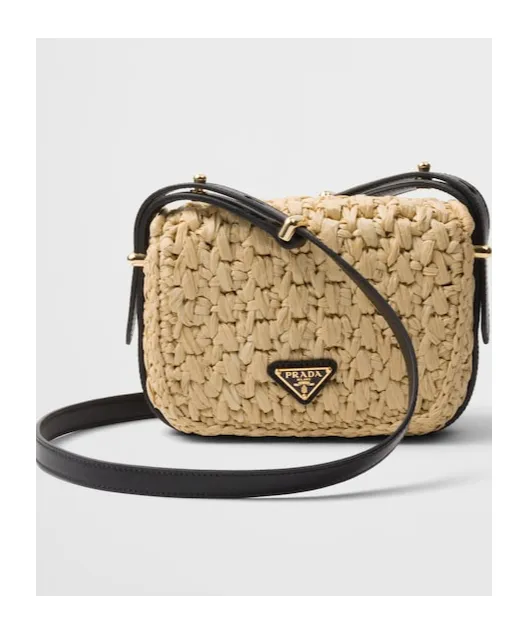 Foldover Top Woven Shoulder Bag
