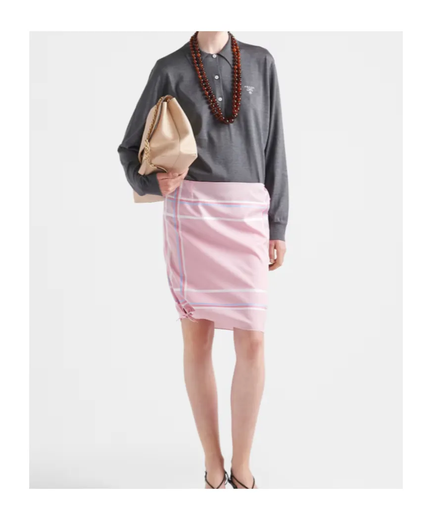 Long-Sleeved Silk Polo Shirt