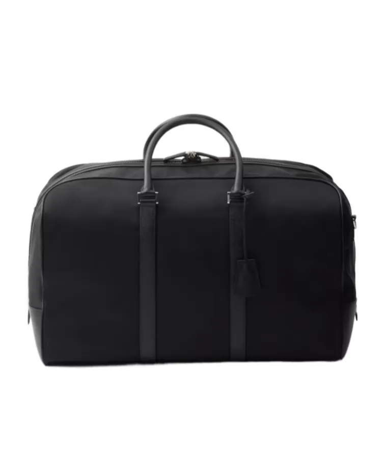 Triangle-Logo Zipped Duffle Bag