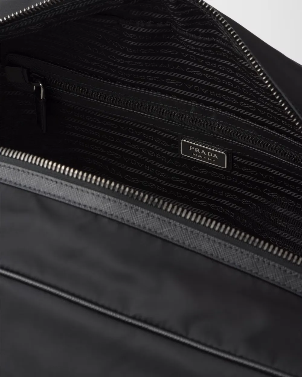 Triangle-Logo Zipped Duffle Bag