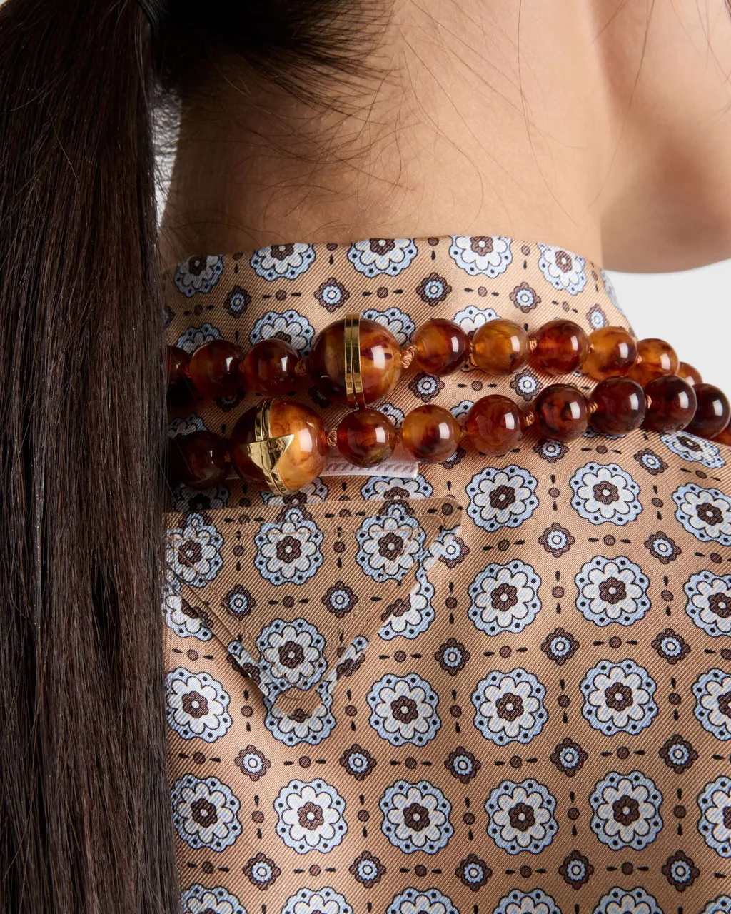 Printed Twill Silk Shirt