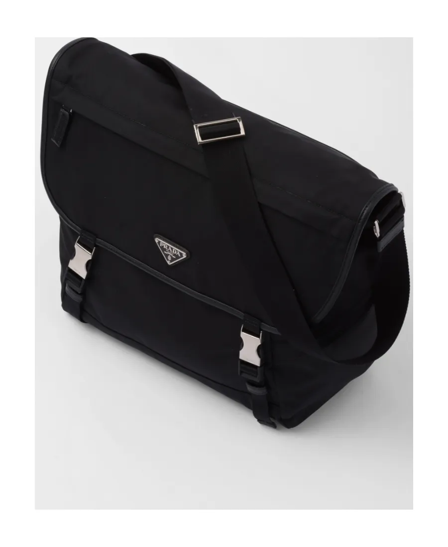 Re-Nylon And Saffiano Leather Shoulder Bag