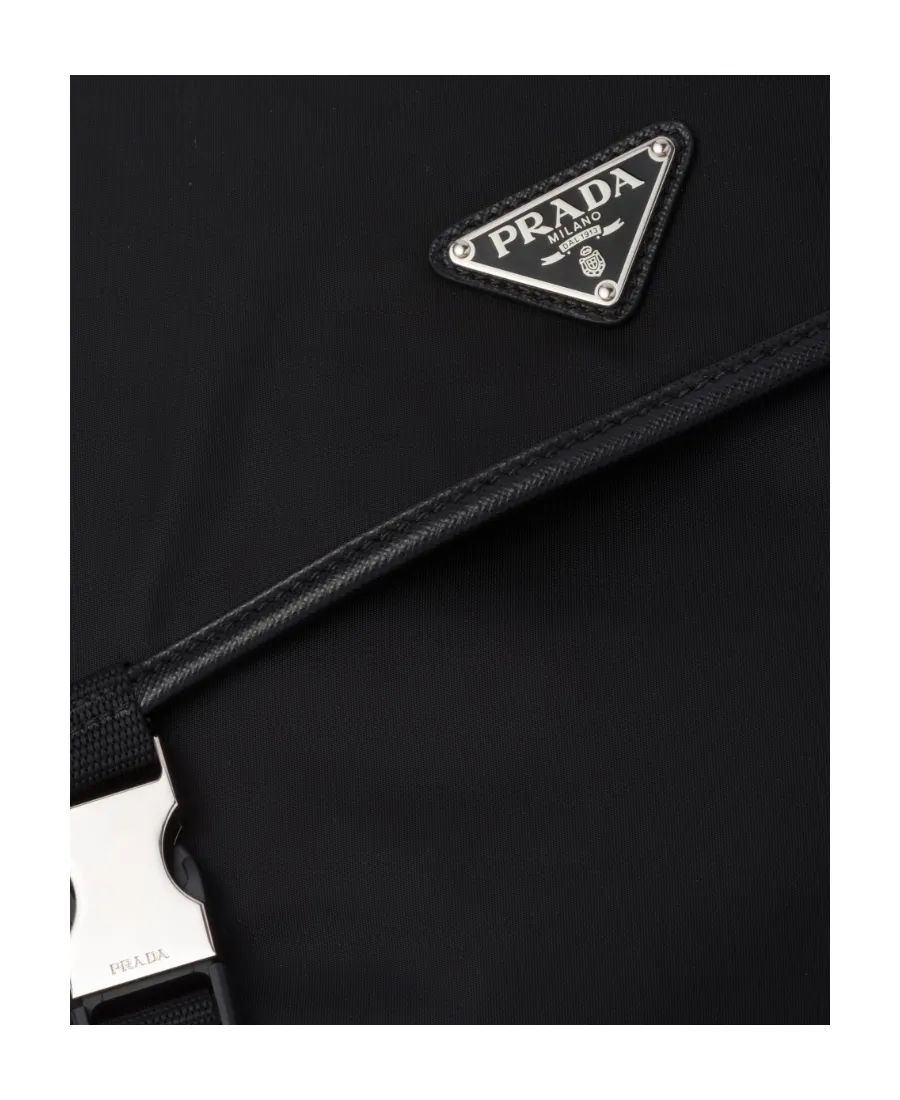 Re-Nylon And Saffiano Leather Shoulder Bag