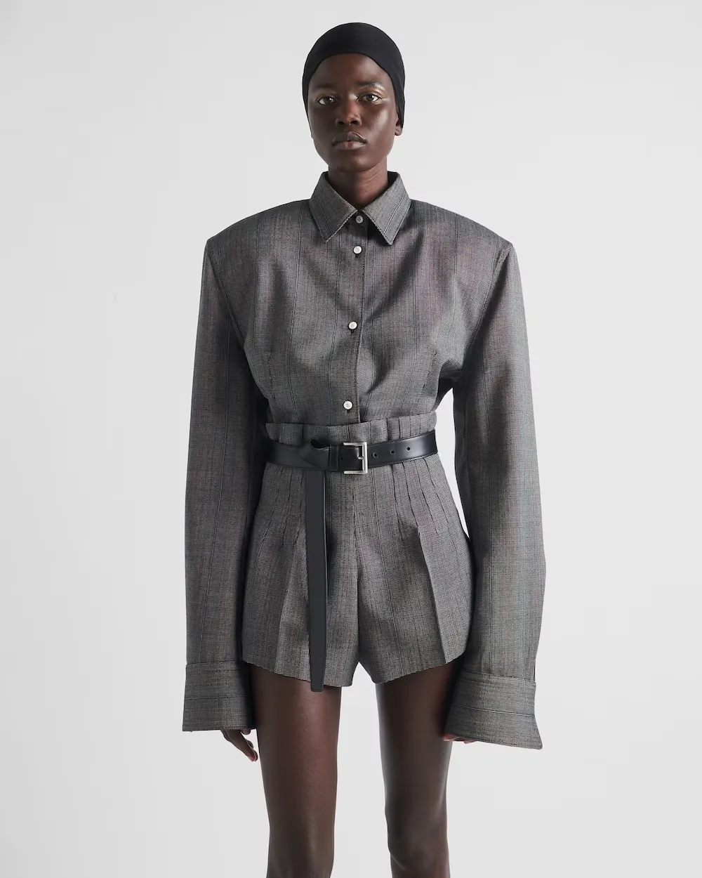 Single-Breasted Pinstripe Wool Jacket