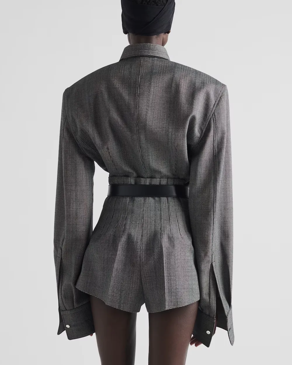 Single-Breasted Pinstripe Wool Jacket
