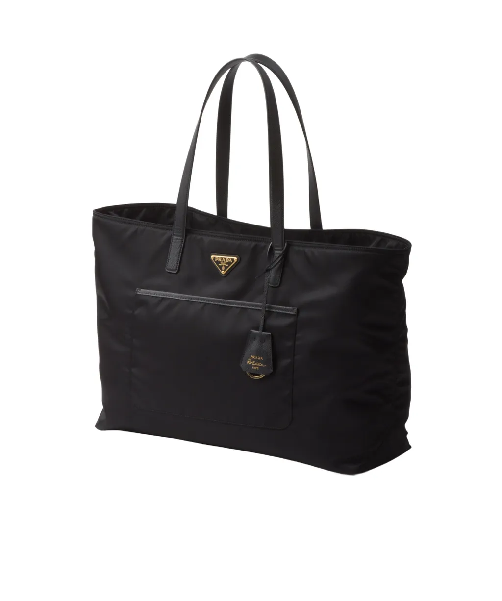 Re-Edition 1978 Large Re-Nylon And Saffiano Leather Tote Bag