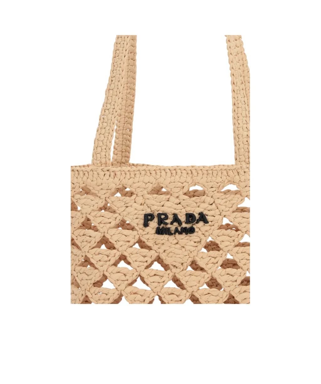Woven Fabric Crochet Tote Bag