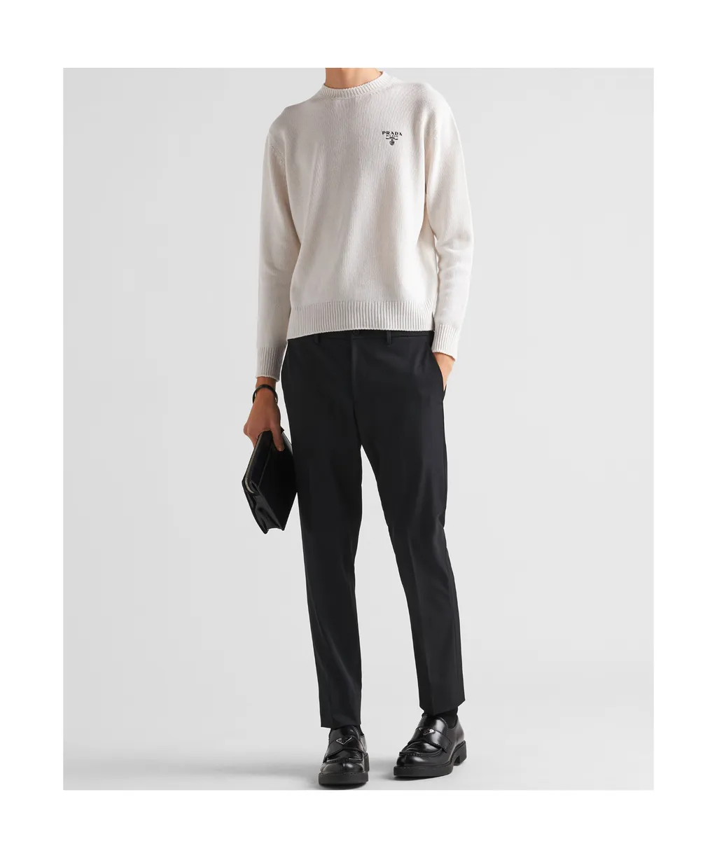 Mid-Rise Cropped Tailored Trousers