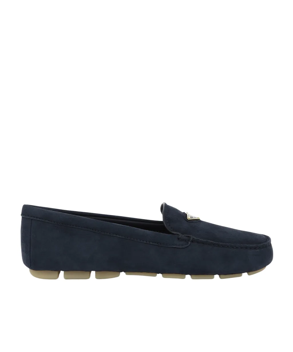 Triangle-Logo Slip-On Driving Loafers
