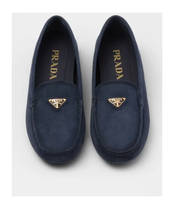 Triangle-Logo Slip-On Driving Loafers