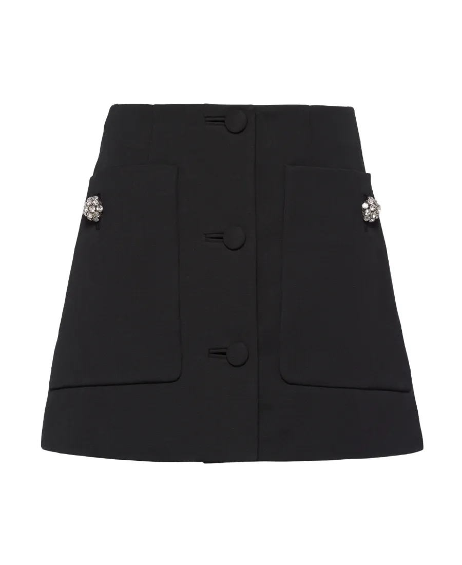 Embellished Straight Hem Mini Skirt