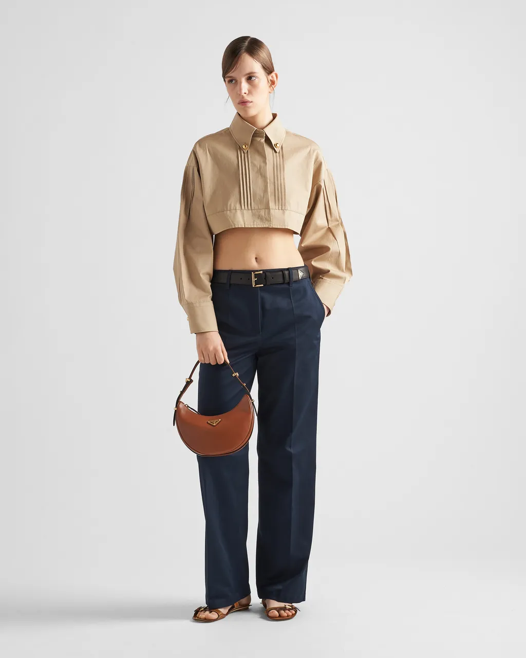 Pleated Cropped Jacket