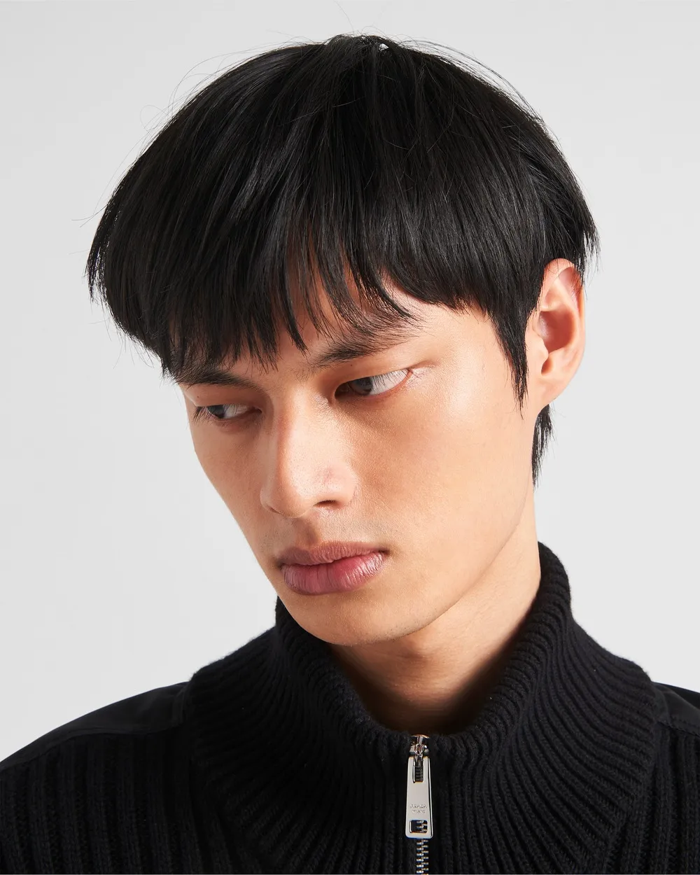 Wool And Cashmere Cardigan With Re-Nylon Details