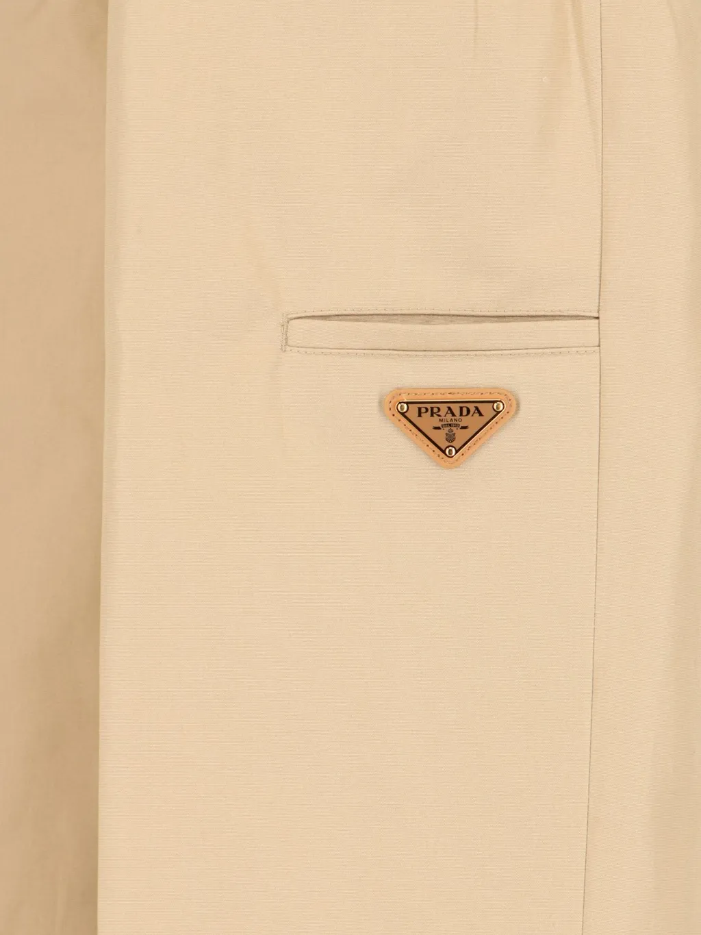 Triangle-Logo Plaque Wide-Leg Pants