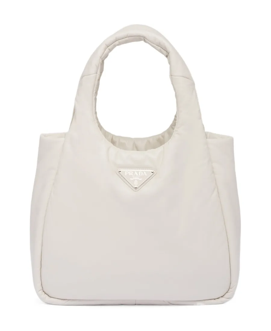 Logo Plaque Top Handle Tote Bag