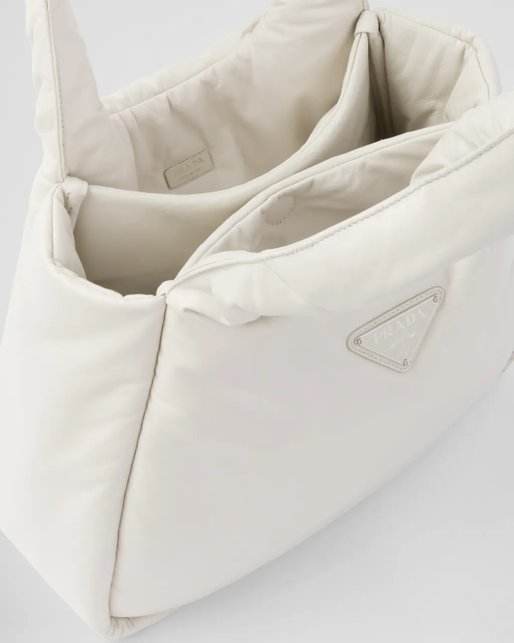 Logo Plaque Top Handle Tote Bag