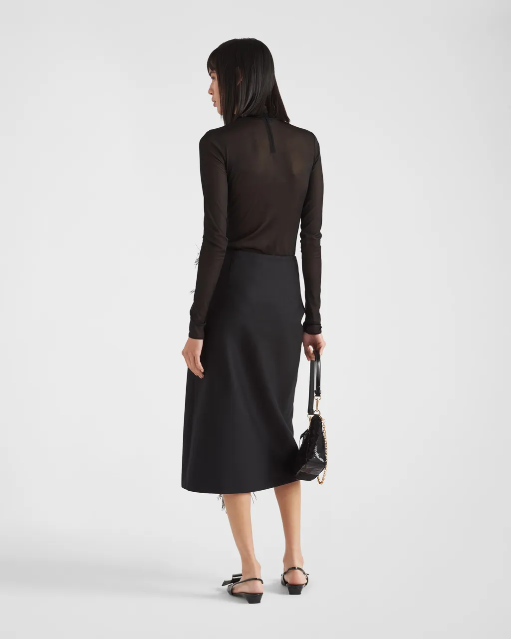High-Waist Midi Skirt