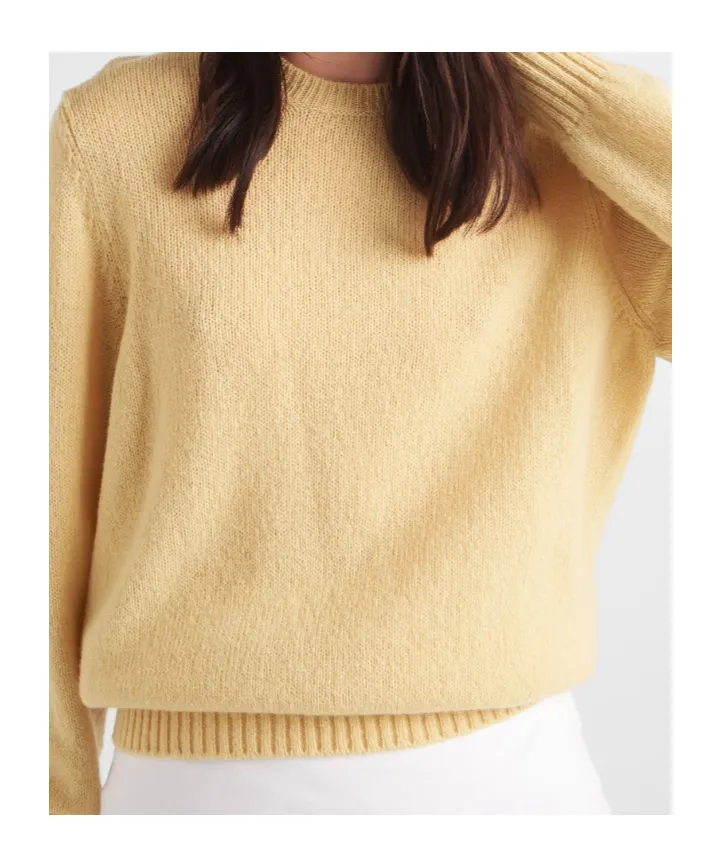 Long-Sleeved Crewneck Knitted Jumper
