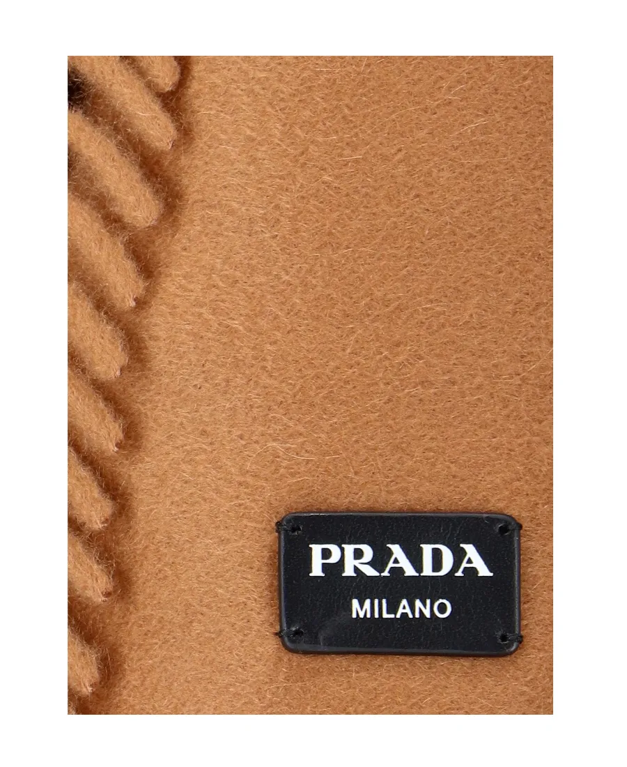 Logo-Patch Fringed Mini Skirt