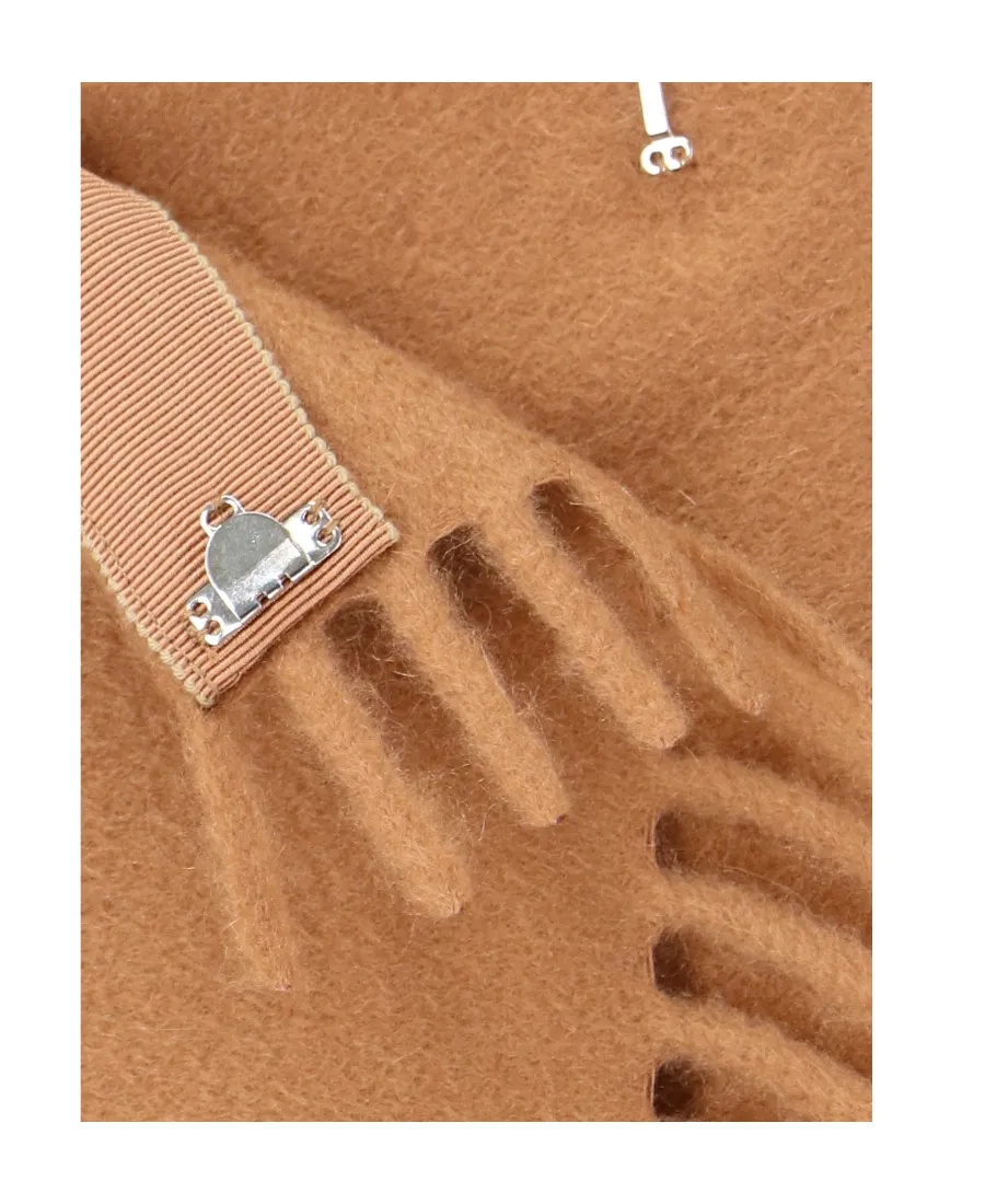 Logo-Patch Fringed Mini Skirt