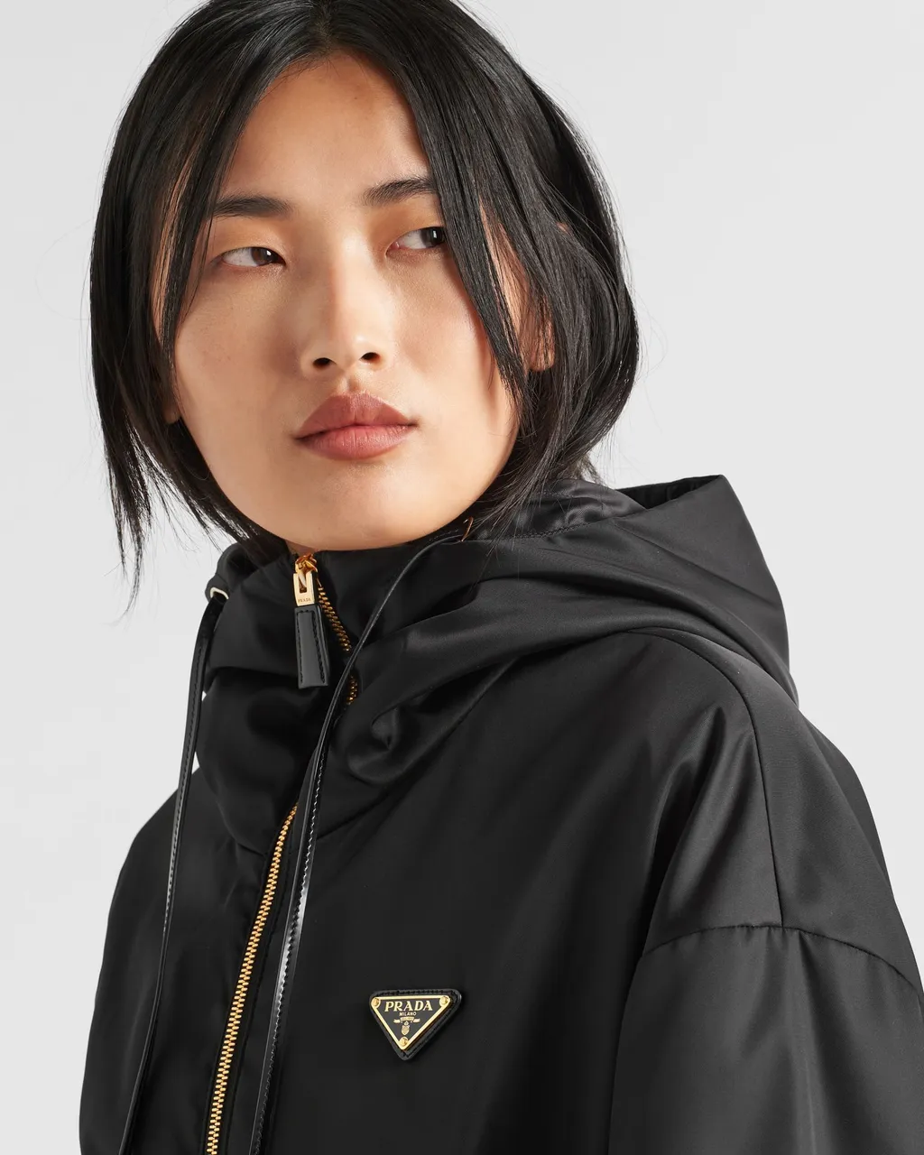 Re-Nylon Belted Hooded Jacket