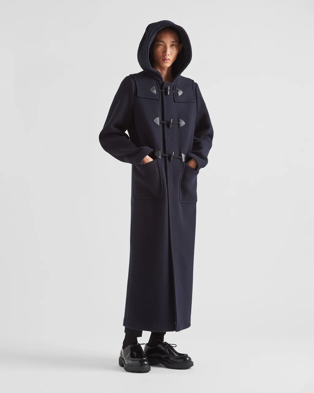 Double-Breasted Hooded Duffle Coat