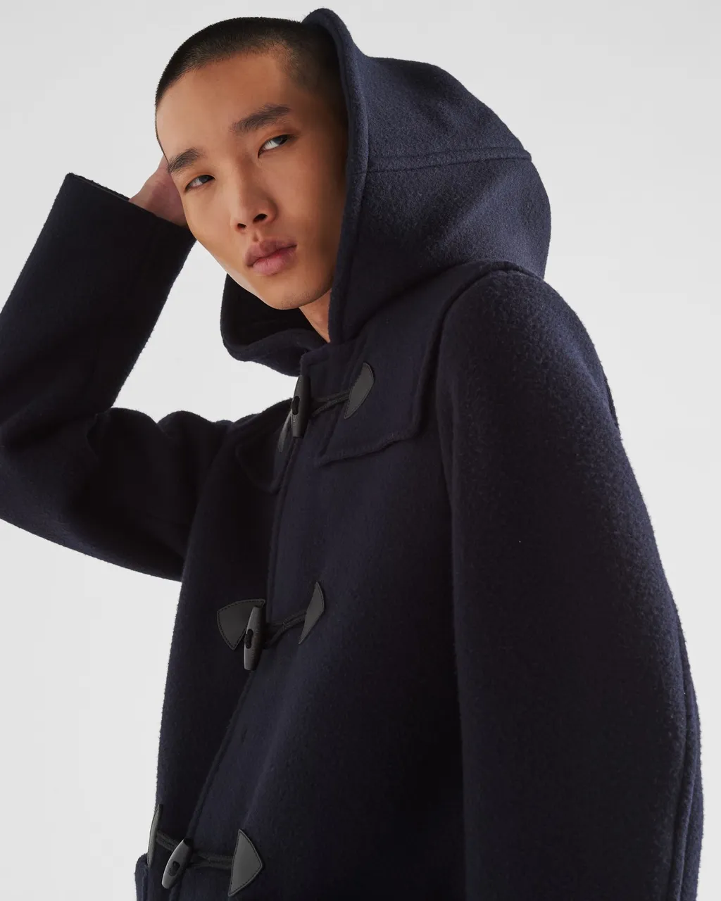 Double-Breasted Hooded Duffle Coat
