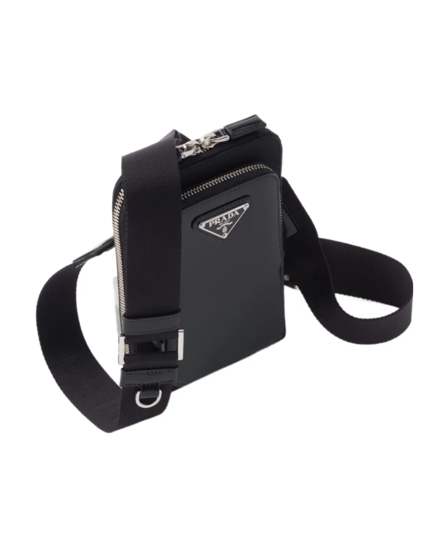 Re-Nylon And Brushed Leather Smartphone Case