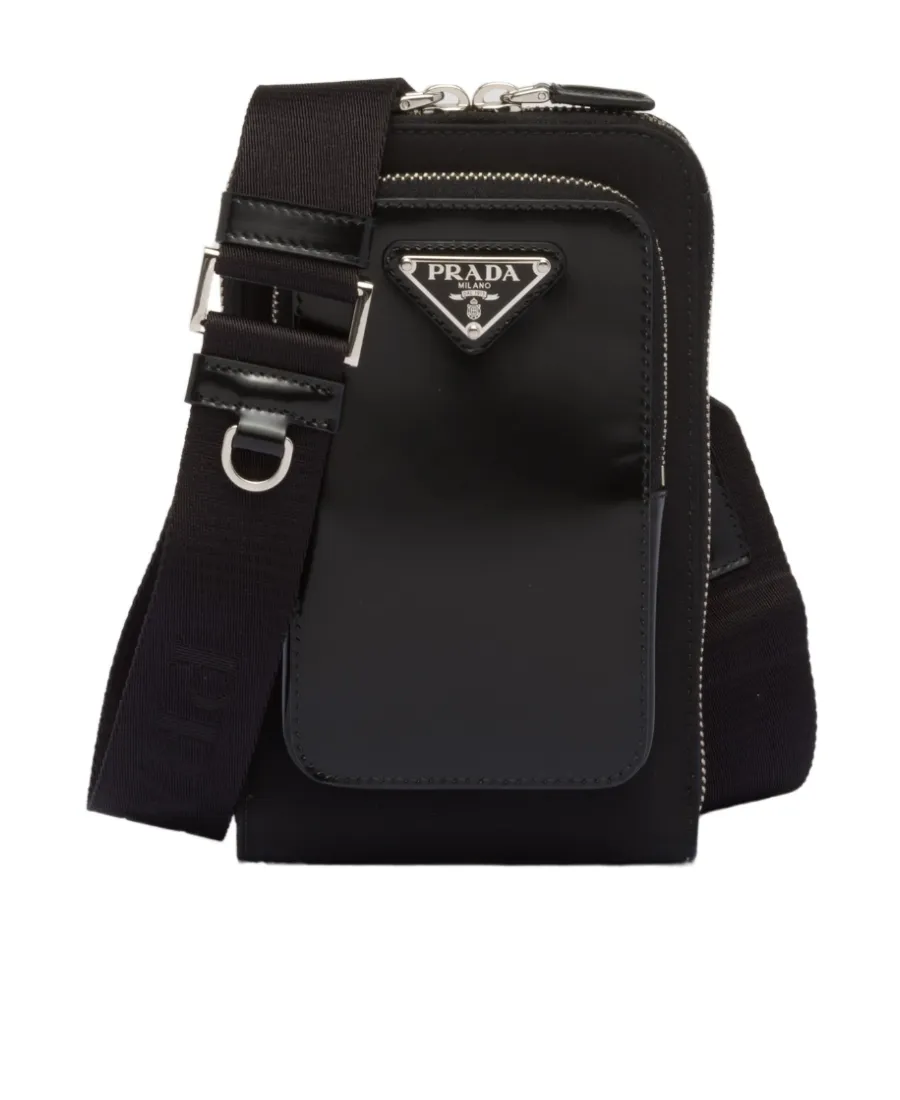 Re-Nylon And Brushed Leather Smartphone Case