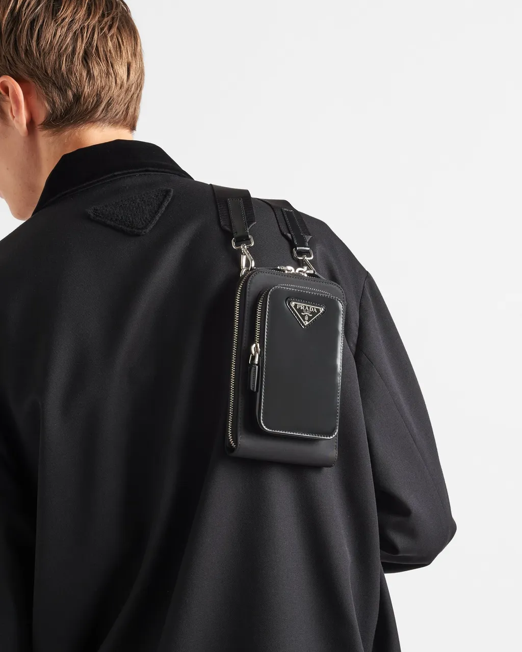 Re-Nylon And Brushed Leather Smartphone Case