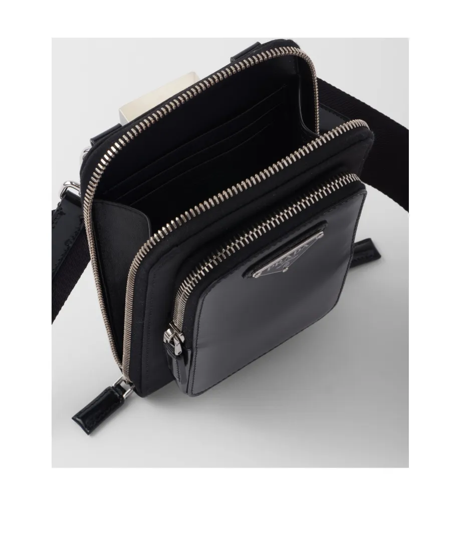 Re-Nylon And Brushed Leather Smartphone Case