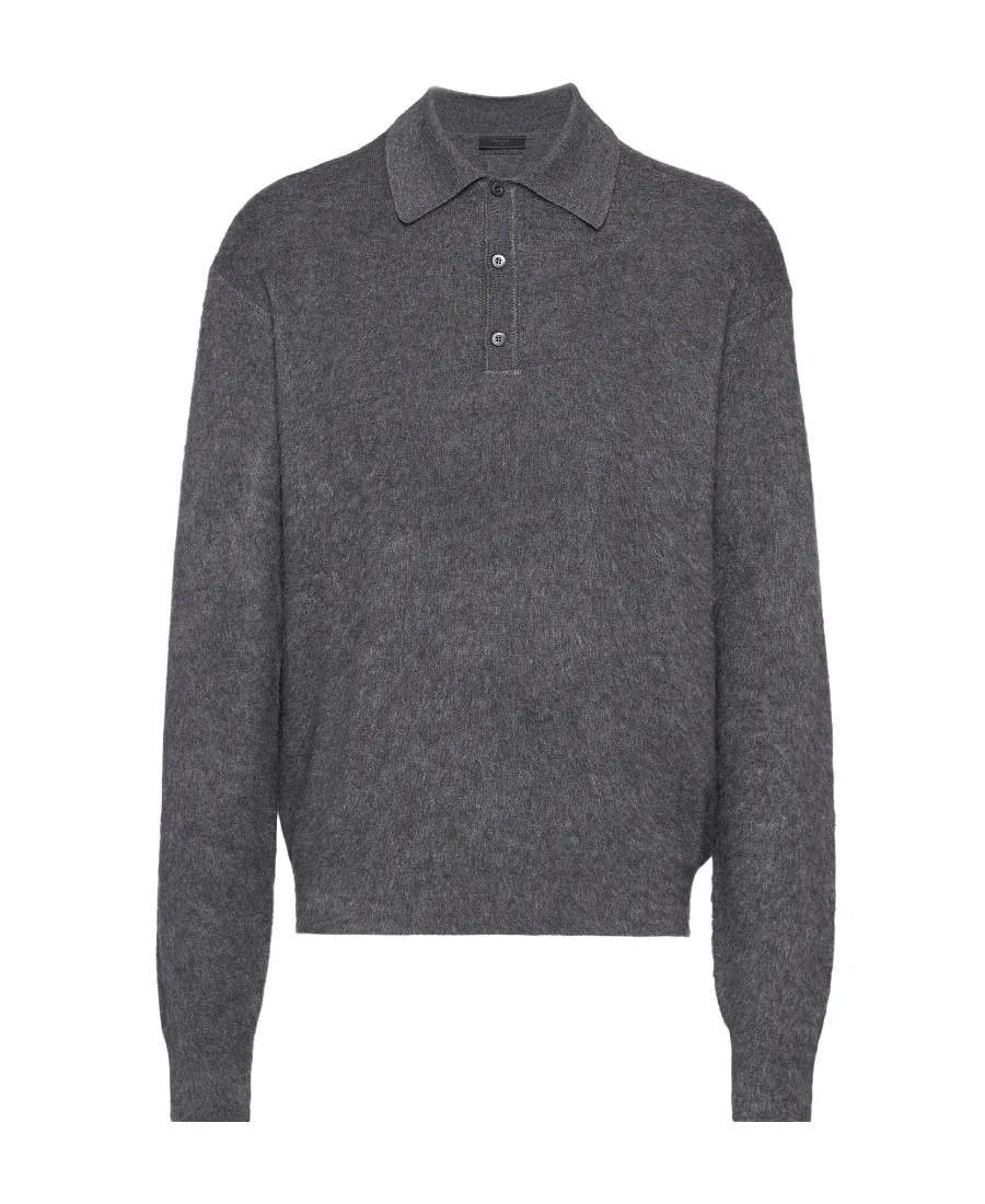 Cashmere And Silk Polo Sweater