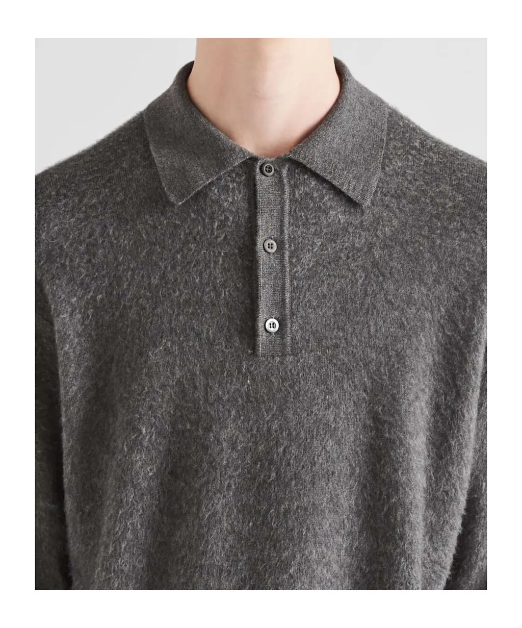 Cashmere And Silk Polo Sweater