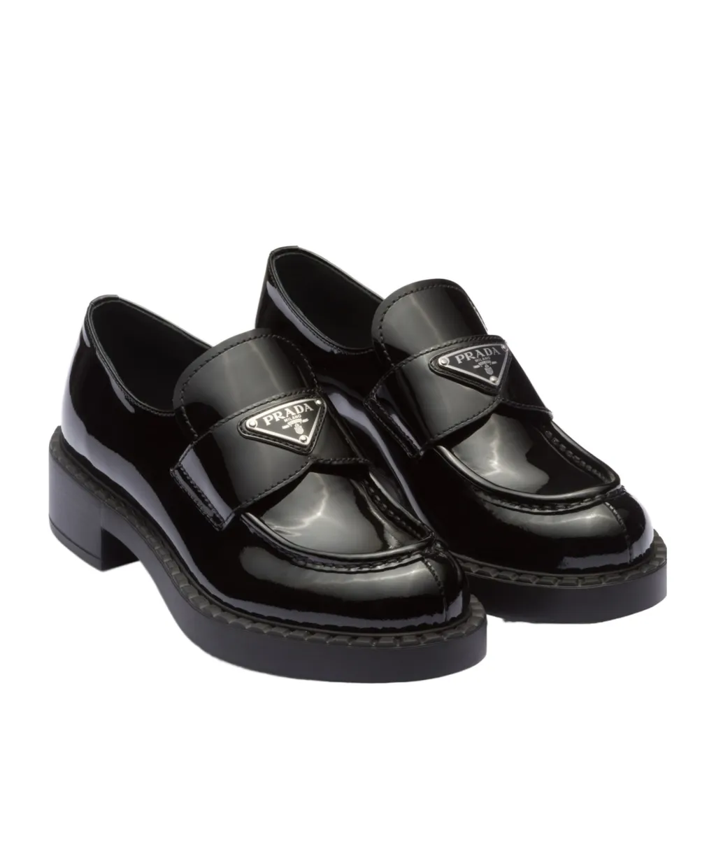 Triangle Logo Slip-On Loafers