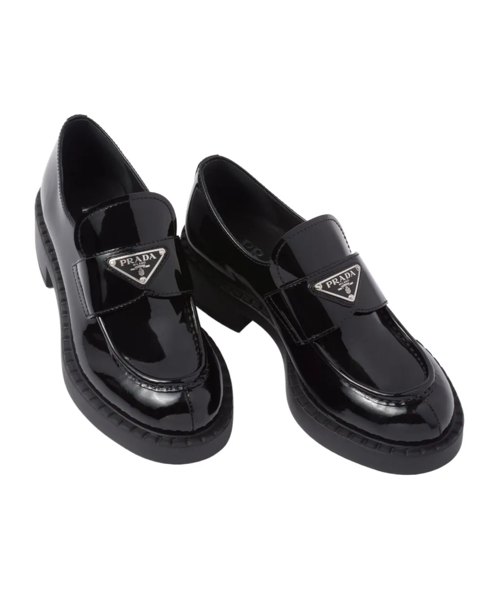 Triangle Logo Slip-On Loafers