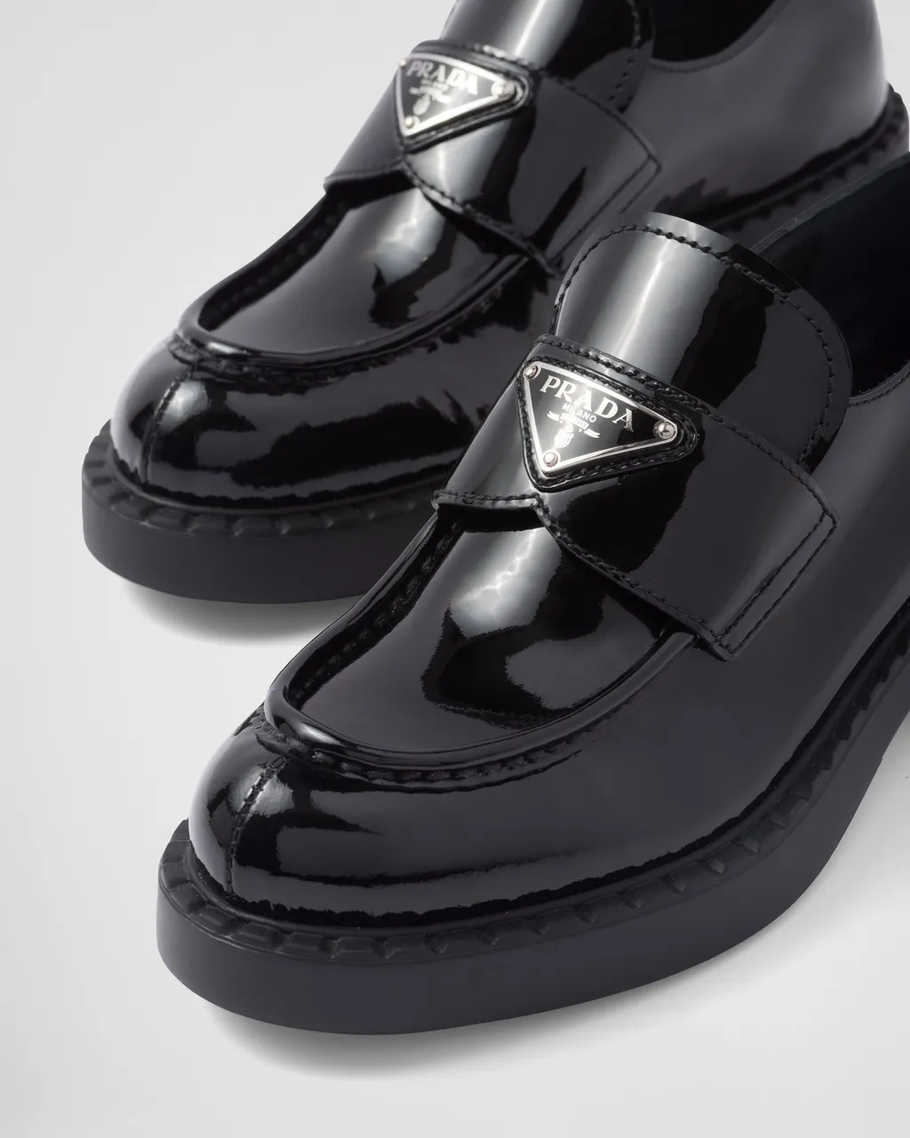 Triangle Logo Slip-On Loafers