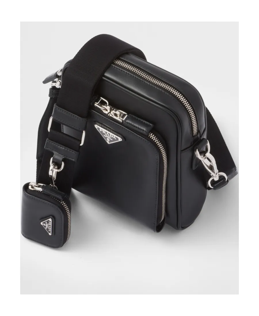 Leather Shoulder Bag With Pouch