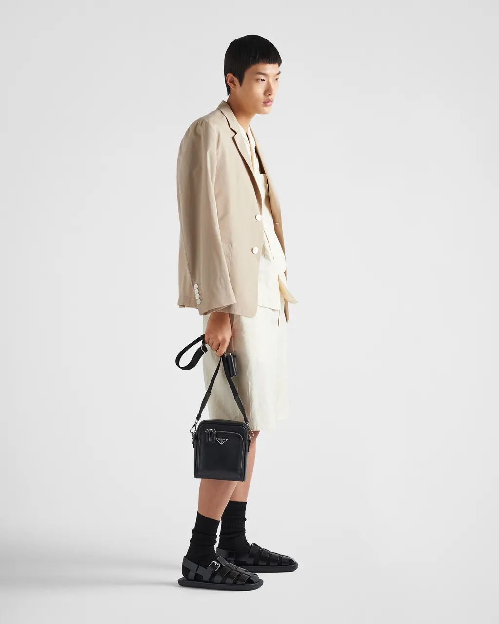 Leather Shoulder Bag With Pouch