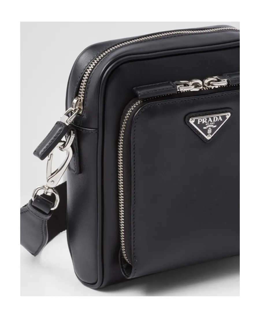 Leather Shoulder Bag With Pouch